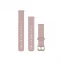 Garmin Quick Release Silicone Watch Band 18mm Powder Pink with Rose Gold Buckle