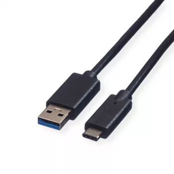 ROLINE USB 3.2 Gen 1 Cable A to C, 1 m, Black