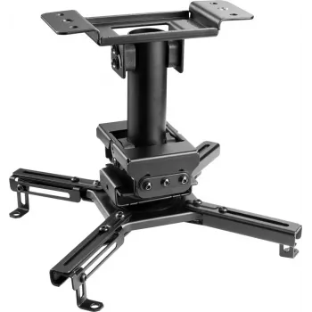 VALUE Universal Projector Ceiling Mount with 15 kg Capacity, 360° Rotation, Black