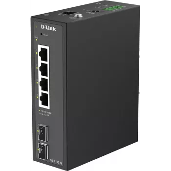 D-Link DIS-210G-06 Industrial Smart Managed Switch with 4 Gigabit Ethernet Ports and 2 SFP Slots