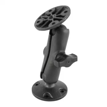 RAM Mounts B-Size Double Socket Arm with Two Round Bases Mounting Kit