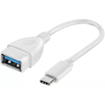 Vivanco USB-C to USB-A 3.0 Adapter 10 cm, white (VVITUSBTY3FM01W)