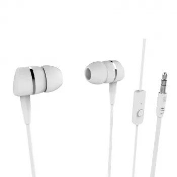 Vivanco Smartsound In-Ear Earphones with Microphone, white (VVEARSMARTW)