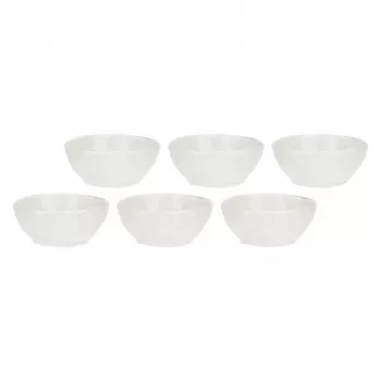 LA PORCELLANA BIANCA LUNIA Set of 6 Porcelain Bowls 12 cm White