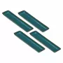 ROSE&TULIPANI Set of 4 Rectangular Trays Concerto Ottanio - Blue-Green, 32 x 8 cm