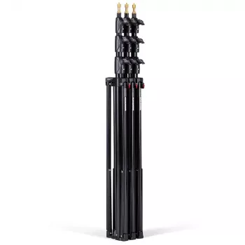 Manfrotto 1004BAC-3 Air-Cushioned 4-Section Light Stand Set (3-Pack, Black)
