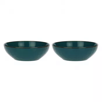 ROSE&TULIPANI Concerto Ottanio Salad Bowl Set of 2, 26 cm, SAN Plastic, Blue-Green