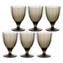 ROSE&TULIPANI Set of 6 Amami Glasses - Grey, 300 ml