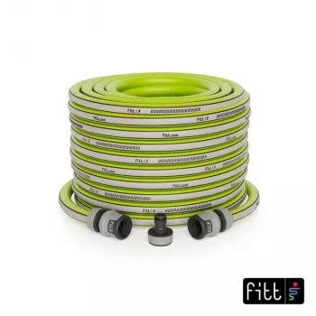 NO NAME Kiuma Lime 1/2 inch 20m Garden Hose - 5-Layer PVC, NTS Anti-Torsion, 20 bar Burst Pressure, UV & Algae Resistant, Phthalate-Free