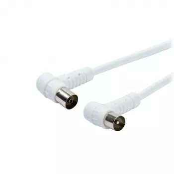 Vivanco Antenna Connection Cable SAT 3m White Coaxial IEC Male to IEC Female 75 Ohm Double Shielded