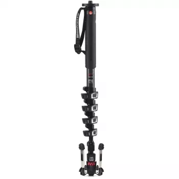 Manfrotto XPRO Monopod+ MVMXPROC5 Carbon Fiber 5-Section Video Monopod with FLUIDTECH Base