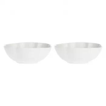 LA PORCELLANA BIANCA Set of 2 Large Round Bowls Villadeifiori - White, 23 cm