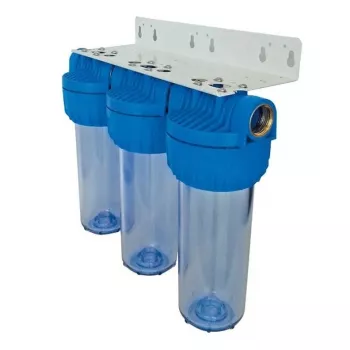 Senior Plus 3P BX Water Filter Housing 3/4 inch BSP Transparent Bowl for 9 3/4 inch Cartridges