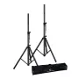 Soundsation SPST-SET70 BK Speaker Stand Set — Tripod Pair with Carry Bag, 1000–1800mm Height, 50kg Load Capacity, 35mm Pole, Black