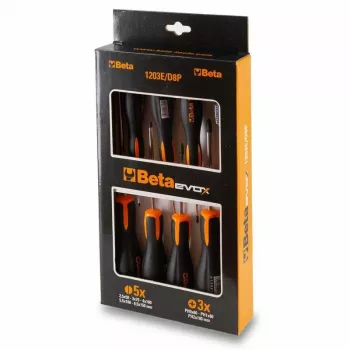 BETA 8-Piece Slotted and Phillips Screwdriver Set 1203E/D8P