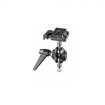 Manfrotto 155RC Double Axis Tripod Head with Quick Release, 6 kg Load Capacity, 360° Pan, Aluminum, Black