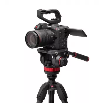 Manfrotto 055 Carbon Fiber Video Tripod System with 502AH Fluid Head