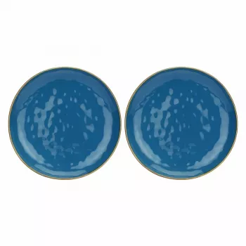 ROSE&TULIPANI Concerto Blu Avio Set of 2 Round Platters 32 cm Navy Blue