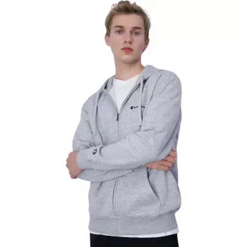 Men's Champion Full Zip Hoodie Grey Melange 220260 EM021 M