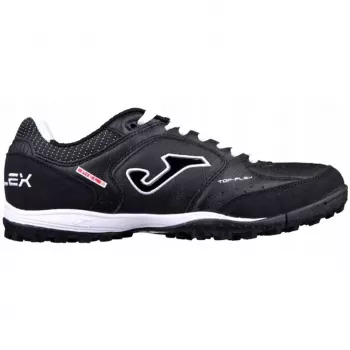 Joma Top Flex 2121 Turf Football Boots Black - Natural Leather High-Flexibility Durable Rubber Outsole
