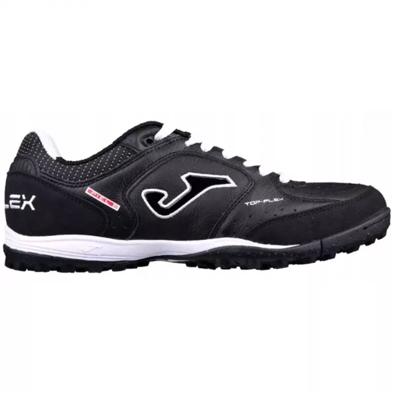 Joma Top Flex 2121 Turf Football Boots Black - Natural Leather High-Flexibility Durable Rubber Outsole