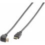 Vivanco High Speed HDMI cable with Ethernet, 90 degree angled, 1.5 m, Black (VVVHDMI30M1M90K)