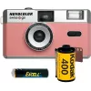 Swiss+Go Novocolor 35mm analog camera pack with flash, Pink (SWI401611)