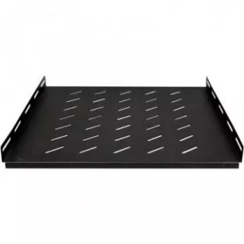 DSIT Heavy-Duty Fixed Rack Shelf for 600mm Deep Server Cabinets, 1U, 100kg Load, Black