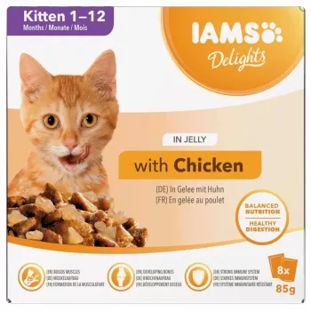 EUKANUBA IAMS DELIGHTS Kitten in Jelly Wet Cat Food 8x85g
