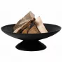 Fire Bowl L Cast Iron Outdoor Fire Pit, 60 cm Round, Wood & Charcoal Burning, Black