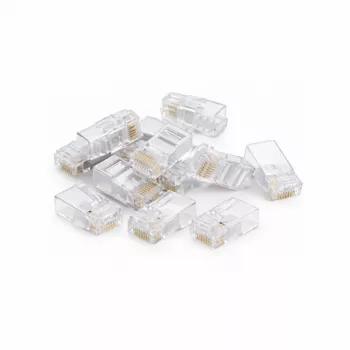 DSIT UTP RJ45 CAT6a Network Plug for Solid Core Cables, 10 Pieces