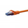 DSIT CAT6a U/UTP 100% Copper Ethernet Patch Cable 0.15m Orange
