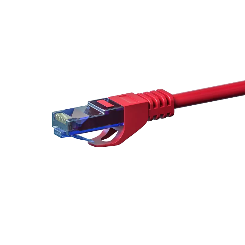 DSIT UTP CAT6a 0.25 m Red 100% Copper Patch Cable (DC-U6A5-002)