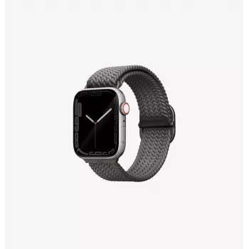 UNIQ Aspen Braided Loop Strap for Apple Watch 42/41/40mm Series 1-11/SE/SE2/SE3 - Granite Grey