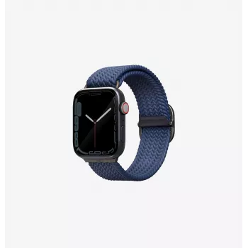 UNIQ Aspen Braided Loop Strap for Apple Watch 42/41/40mm Series 1-11/SE/SE2/SE3 - Granite Grey