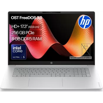 HP OmniBook 3 17-dg0054ngx 17.3 inch Full HD Laptop - Intel Core 5 225U, 8GB RAM, 256GB SSD, FreeDOS, Natural Silver