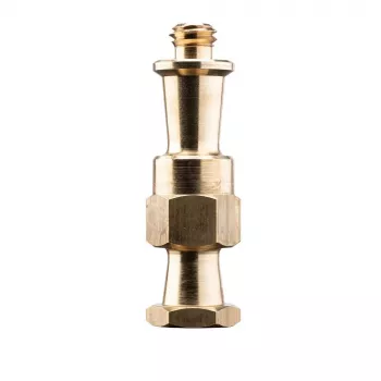 Manfrotto Double Stud Adapter for Super Clamp 035 Series, 3/8 inch-16 Thread, Brass, 60mm