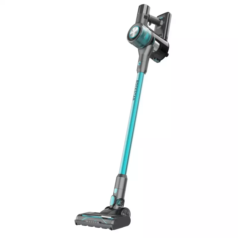 Cecotec Conga Rockstar P50 Cordless 3-in-1 Stick Vacuum Cleaner, 24 kPa Suction, 65 min Runtime, Brushless Motor, LED Display, Black/Turquoise