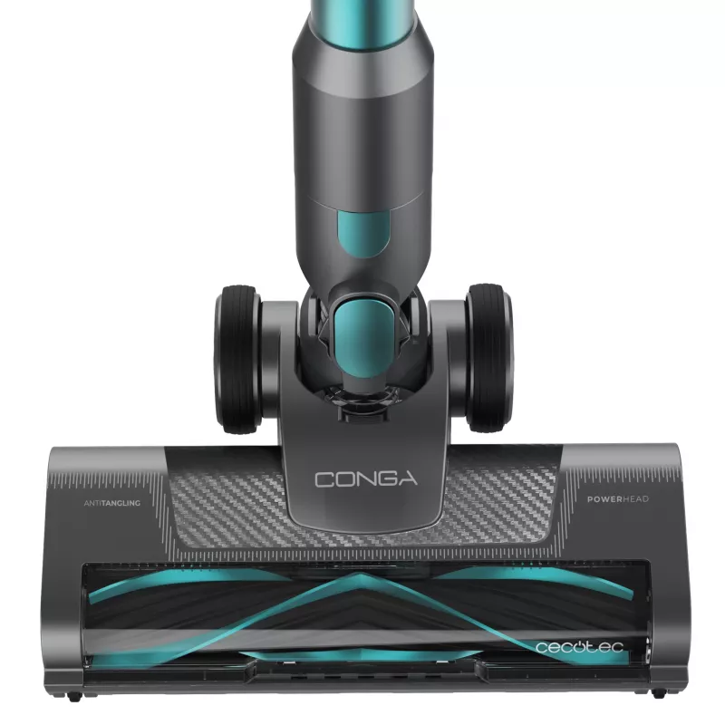 Cecotec Conga Rockstar P50 Cordless 3-in-1 Stick Vacuum Cleaner, 24 kPa Suction, 65 min Runtime, Brushless Motor, LED Display, Black/Turquoise