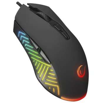 Rampage Spear V2 Wired Gaming Mouse 12800 DPI Optical RGB Black