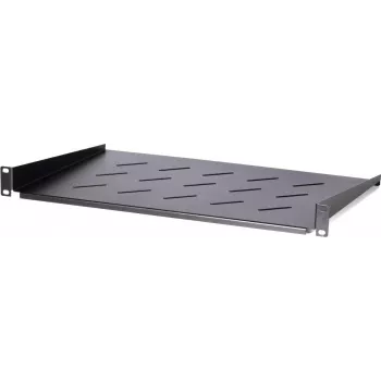 DS-IT 1U Fixed Rack Shelf for 450mm Deep Wall Cabinets, 300mm Depth, Black