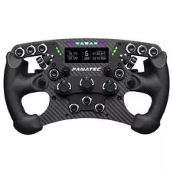 Fanatec ClubSport Formula V3 Steering Wheel, 290mm, 2.7 inch OLED Display, RGB RevLEDs, Magnetic Paddle Shifters, Carbon Fiber, Alcantara, Black