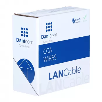 DSIT CAT5e F/UTP 50m Spool Solid Core CCA Network Cable Grey (DC-FTP5CCA50S-GRY)