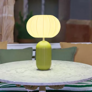Newgarden Rachel 45 Olive LED Table Lamp - Dimmable, Rechargeable, IP65, Indoor & Outdoor