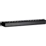DSIT DS-1902 19 inch Concealed Cable Management Bar with Sliding Cover, 1U, Black