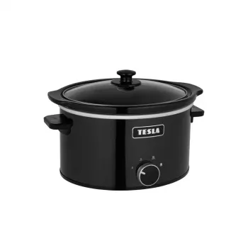 TESLA SlowCook S350 3.5L Slow Cooker Silver/Black