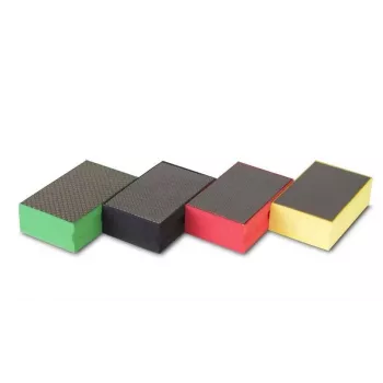 RUBI Polishing Block Grit 60 Coarse Silicon Carbide Hand Sanding Block for Tile, Stone, and Glass, 90 x 55 x 25 mm, Black