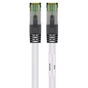 DSIT RJ45 Network Cable S/FTP PiMF with CAT 8 Raw Cable White 1m