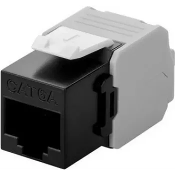 DS-IT CAT6a UTP Keystone Network Connector - Toolless - Black (DS-KC-UTP6A-TL-1)