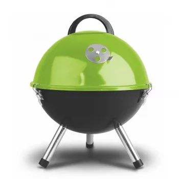 FIELDMANN FZG 1000G Charcoal Grill, 44 cm Chrome-Plated Grate, Enamel Steel Body, Tripod Stand, Removable Ash Catcher, Black